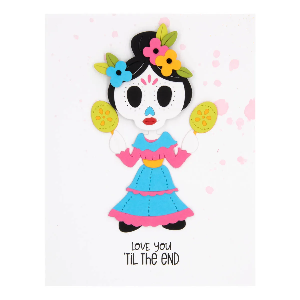 Dancin' Day of the Dead Girl Etched Dies from the Dancin' Halloween Collection