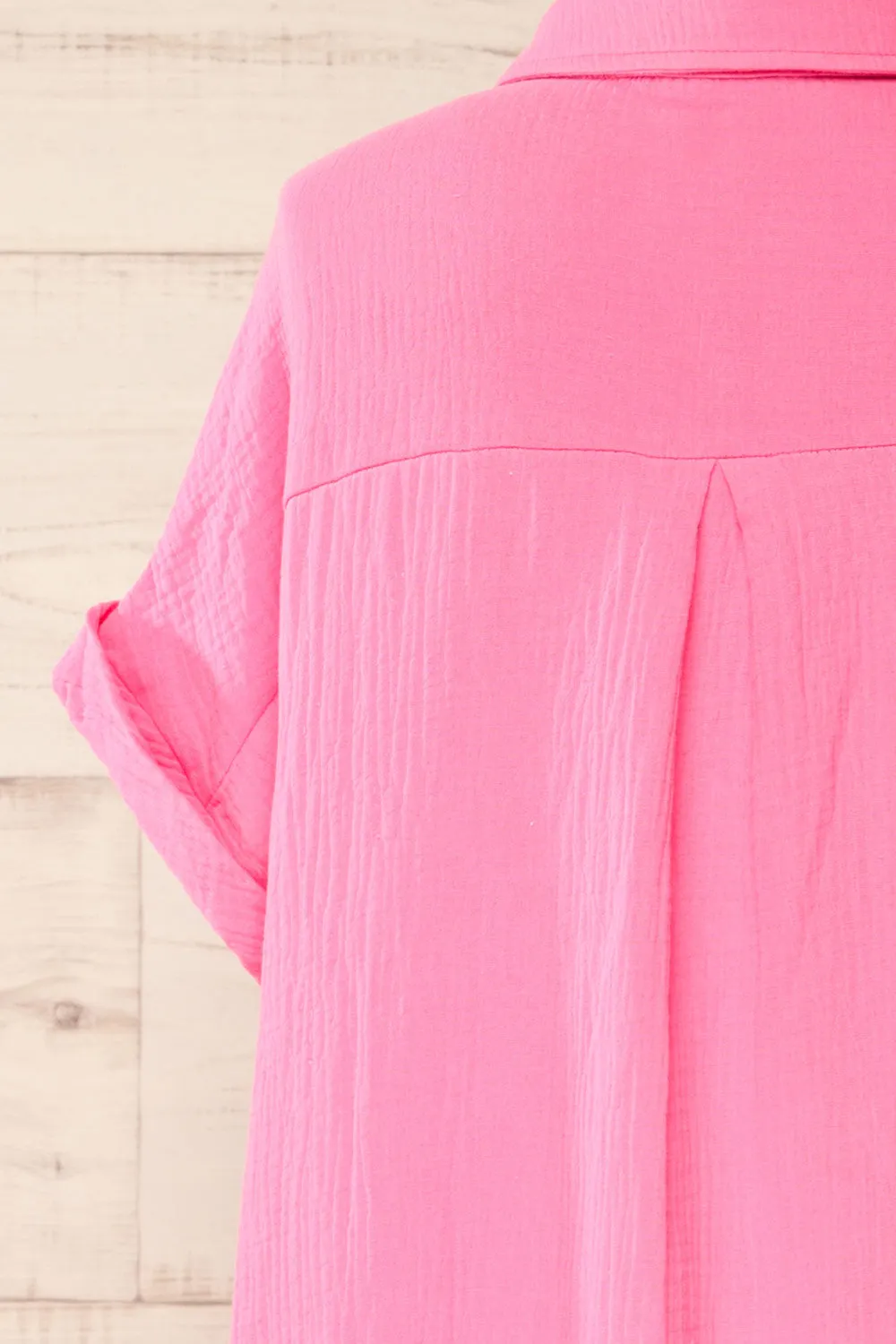 Davao Pink | Short Oversized Shirt Dress