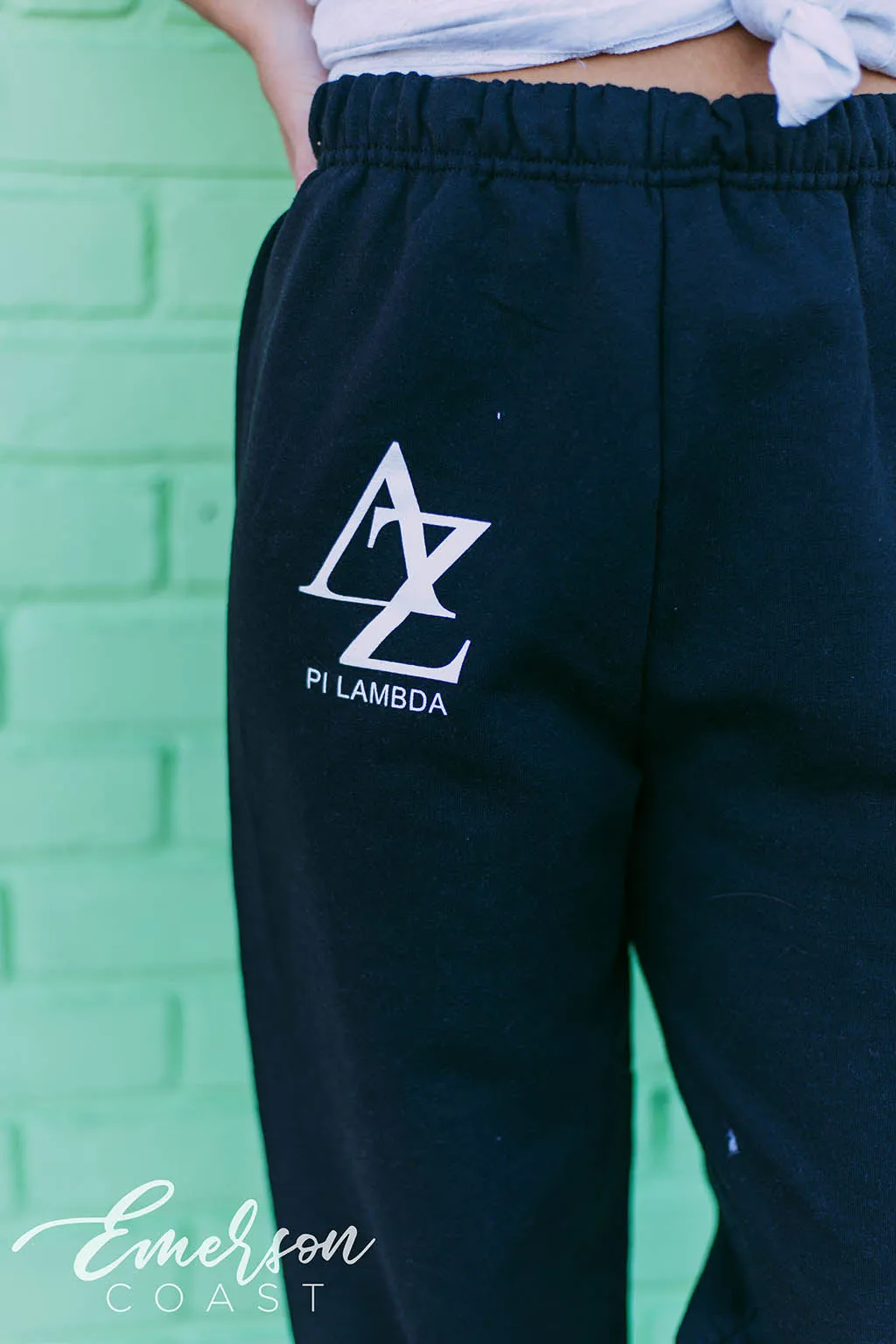 Delta Zeta Simple Black Joggers