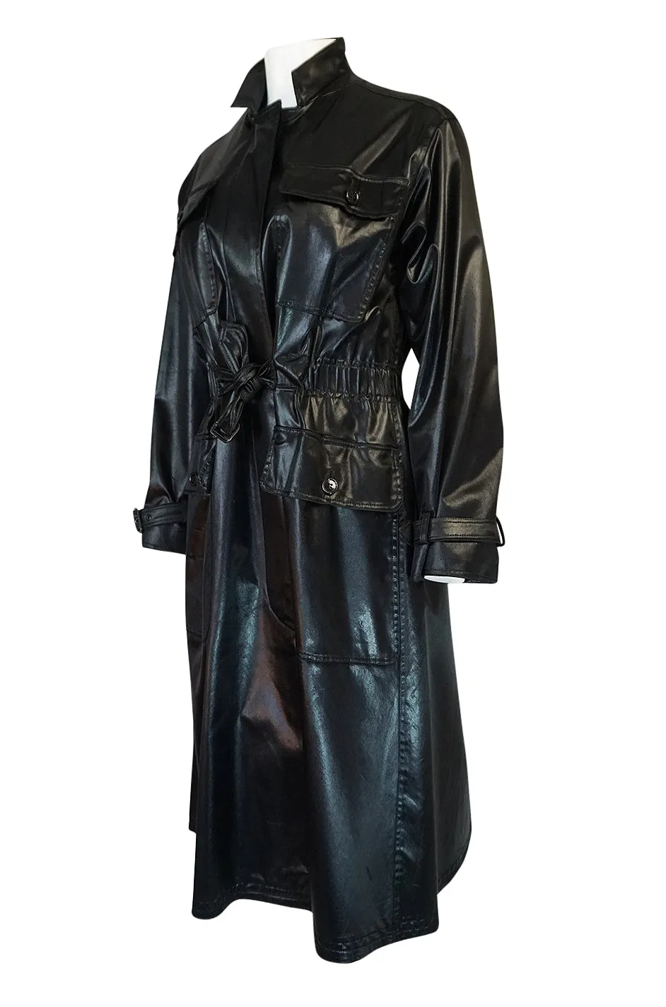 Documented 1973 Yves Saint Laurent Patent Finish Trench