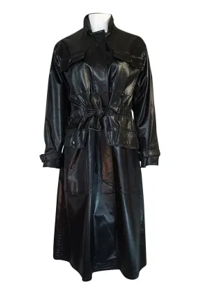 Documented 1973 Yves Saint Laurent Patent Finish Trench