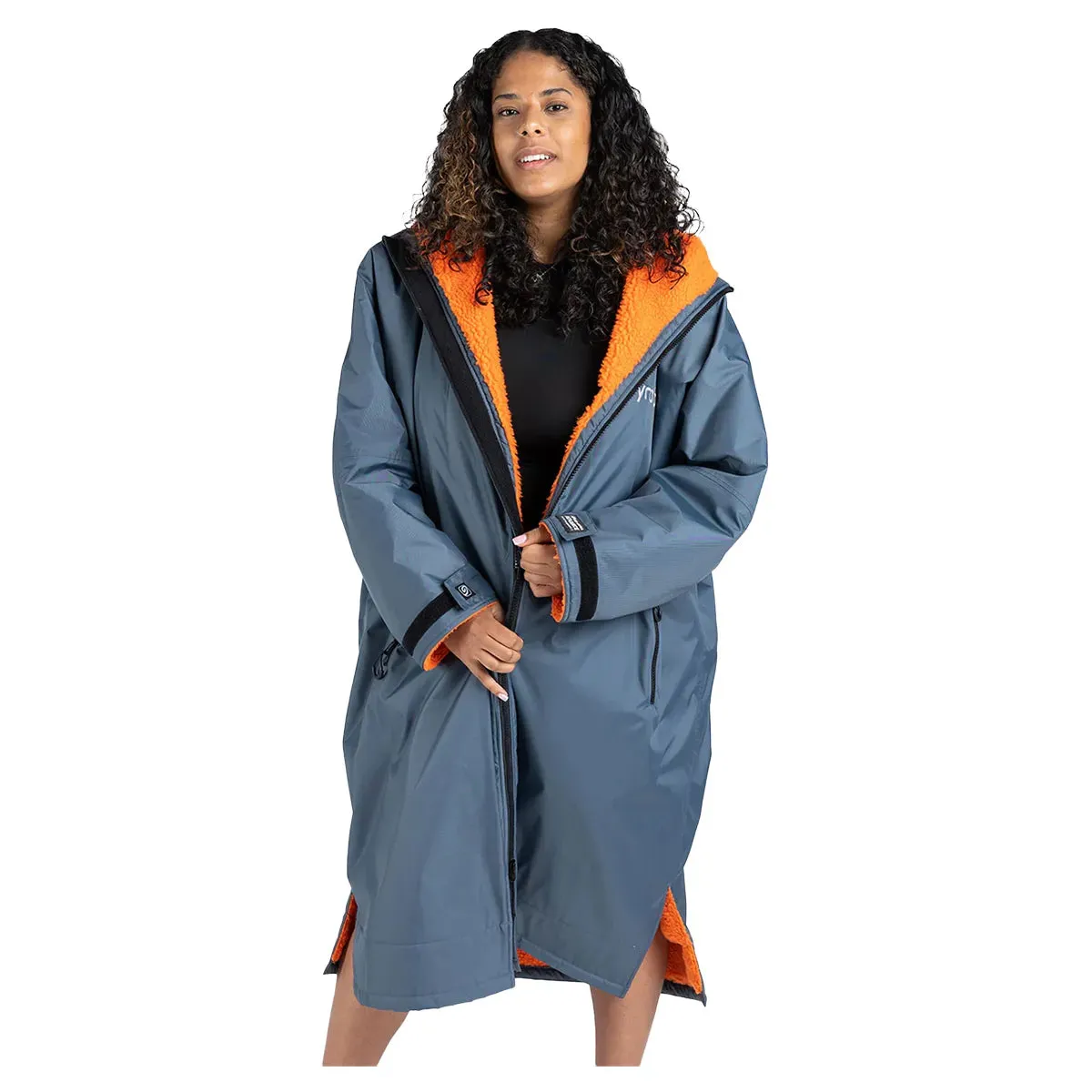 Dryrobe Advance Long Sleeve Changing Robe - Dark Grey / Orange