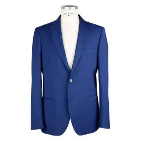 Emilio Romanelli Elegant Two-Button Men's Suit in Blue