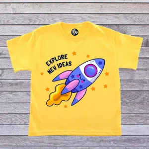 Explore New Ideas Space Theme Kid's TShirt