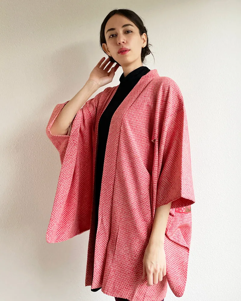 Fan Hankles Shibori Haori Kimono Jacket