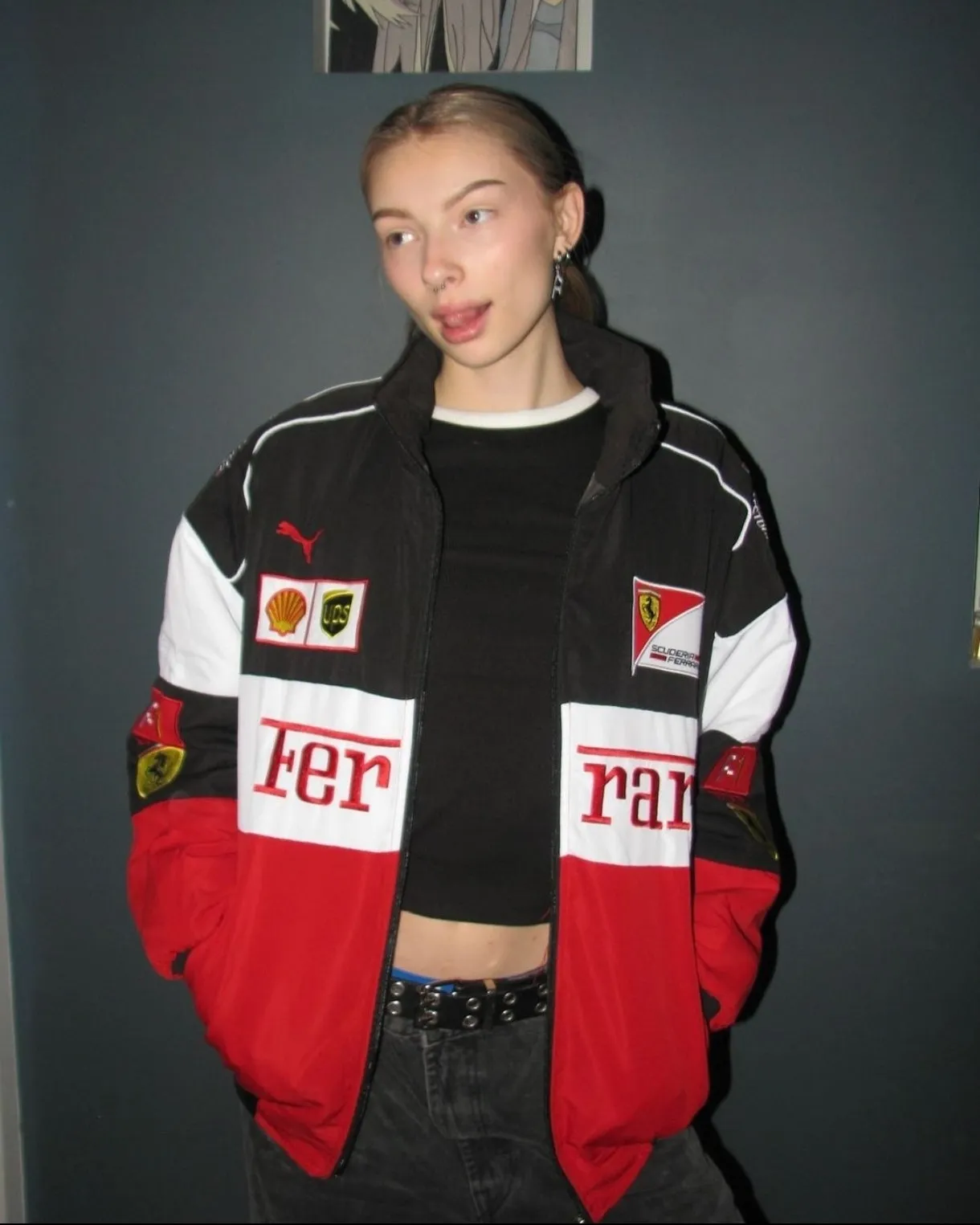 Ferrari F1 Racing Vintage Jacket For Womens