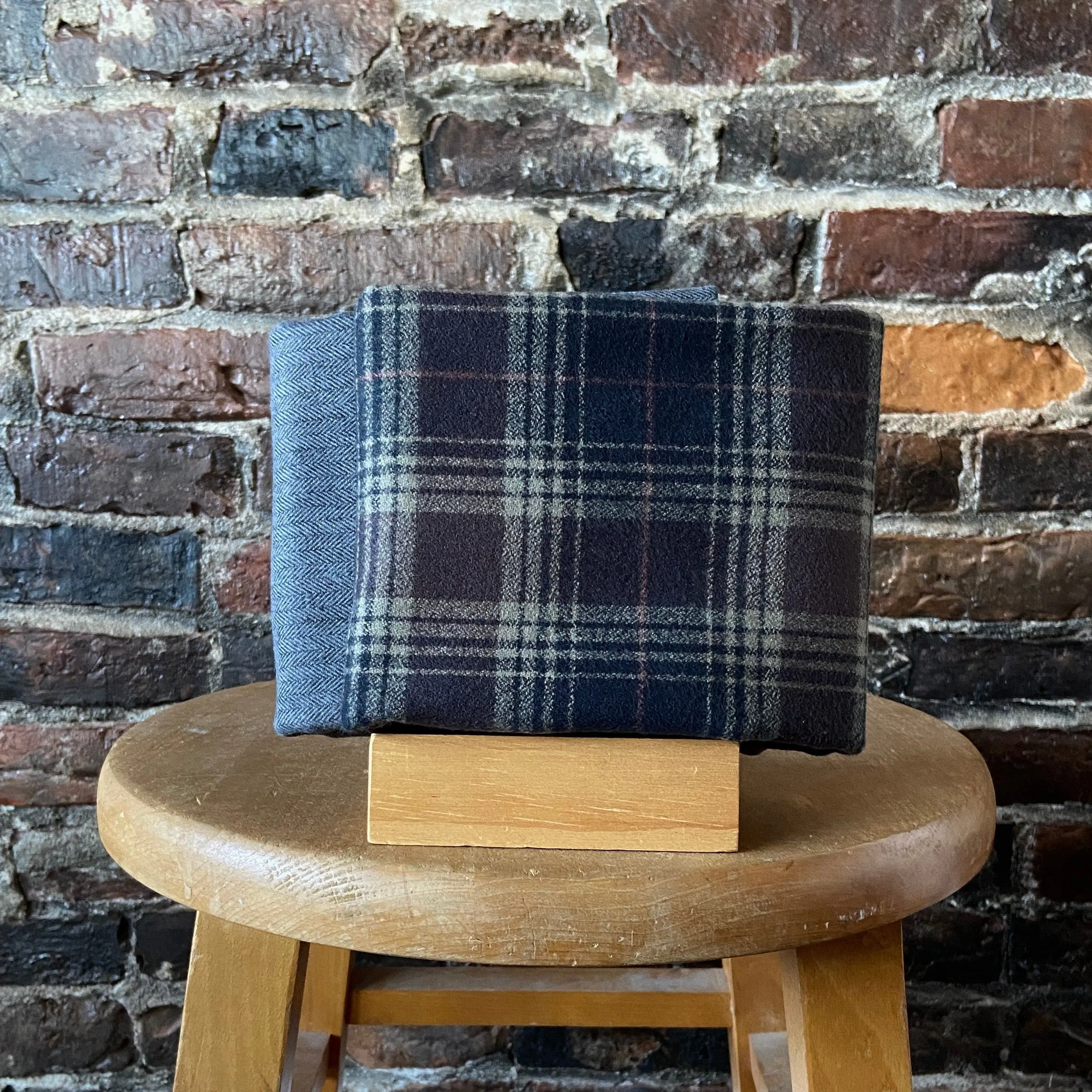 Flannel Scarf Kit - Coffee & Jet