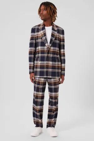 Fontaine Oversized Navy Check Suit - ARCHIVE