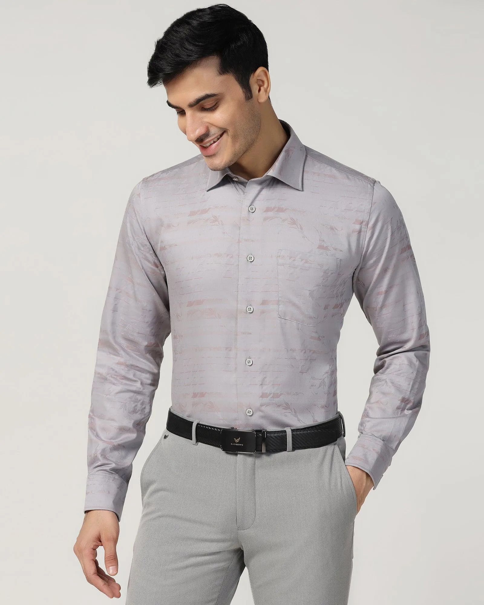 Formal Dusty Pink Printed Shirt - Jacob