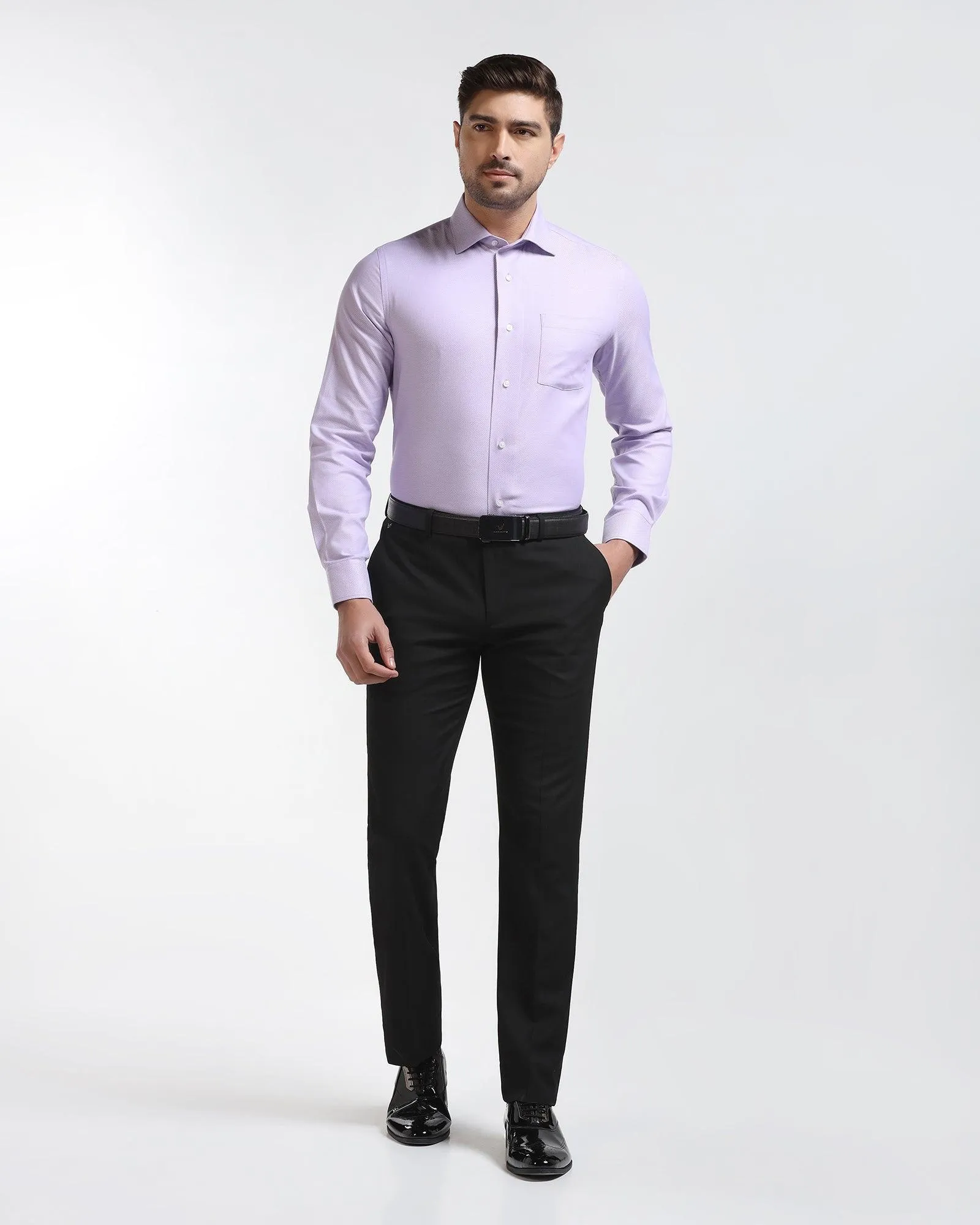 Formal Lilac Textured Shirt - Mater