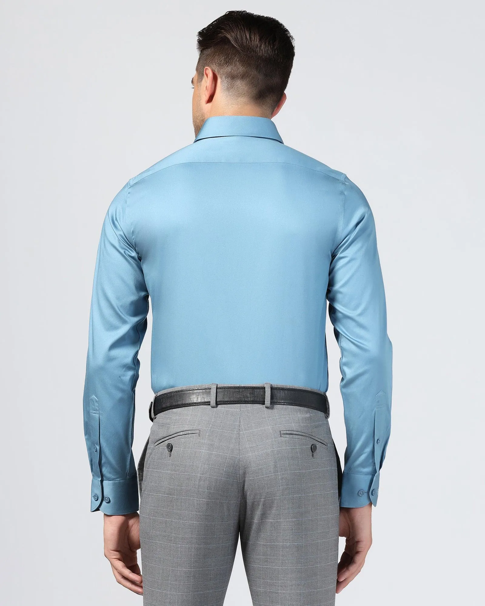 Formal Teal Solid Shirt - Rolf