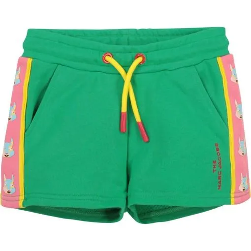 Girls Green Jogging Shorts