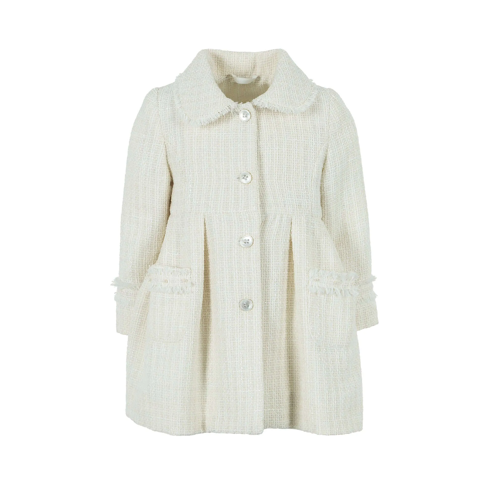 Girls Off White Overcoat