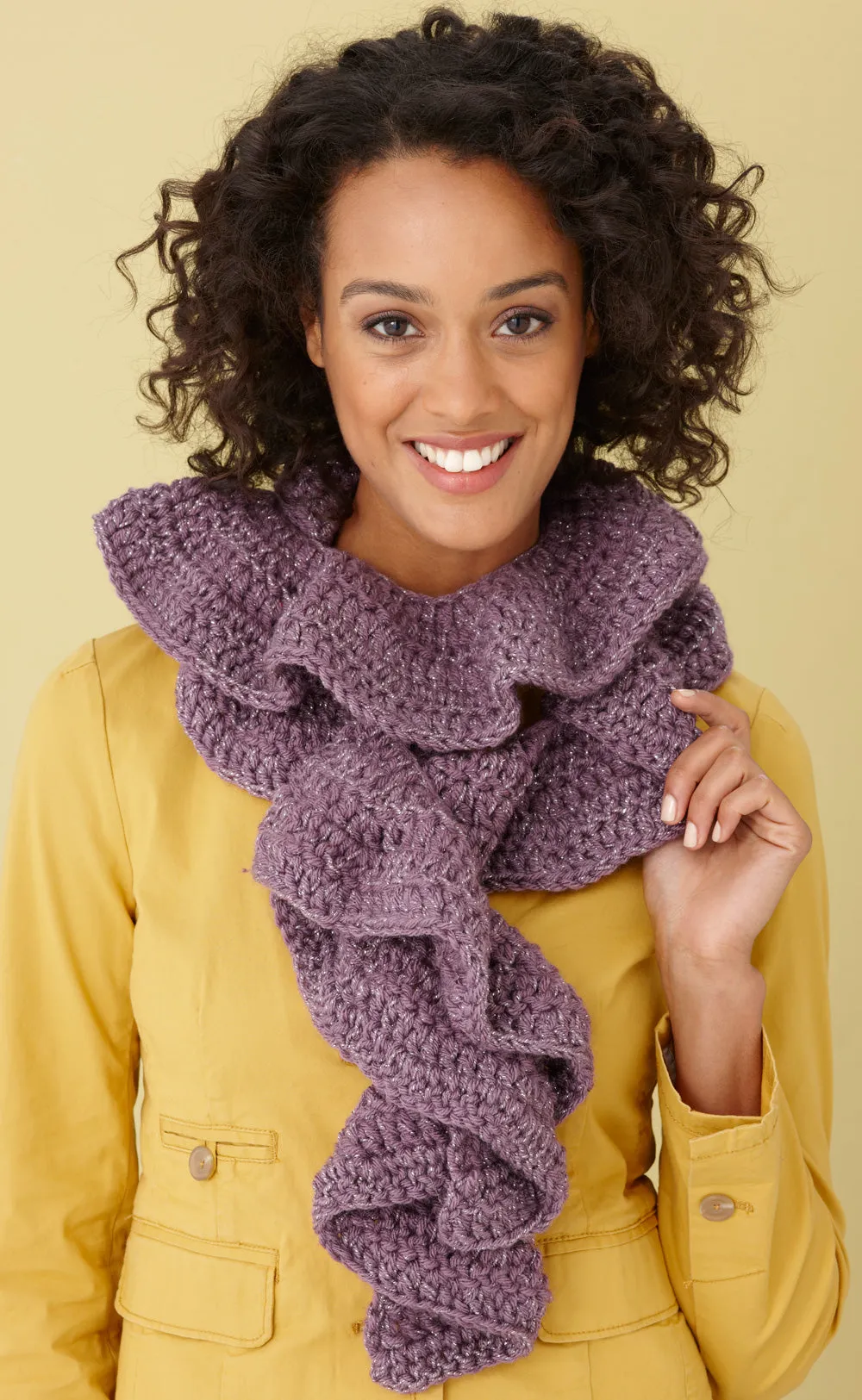 Glitter Ruffle Scarf (Crochet)