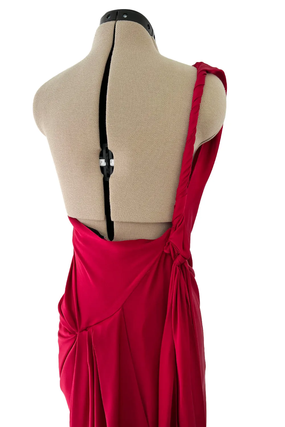 Gorgeous Pre-Fall 2010 Yves Saint Laurent by Stefano Pilati Red Bias Cut One Shoulder Dress