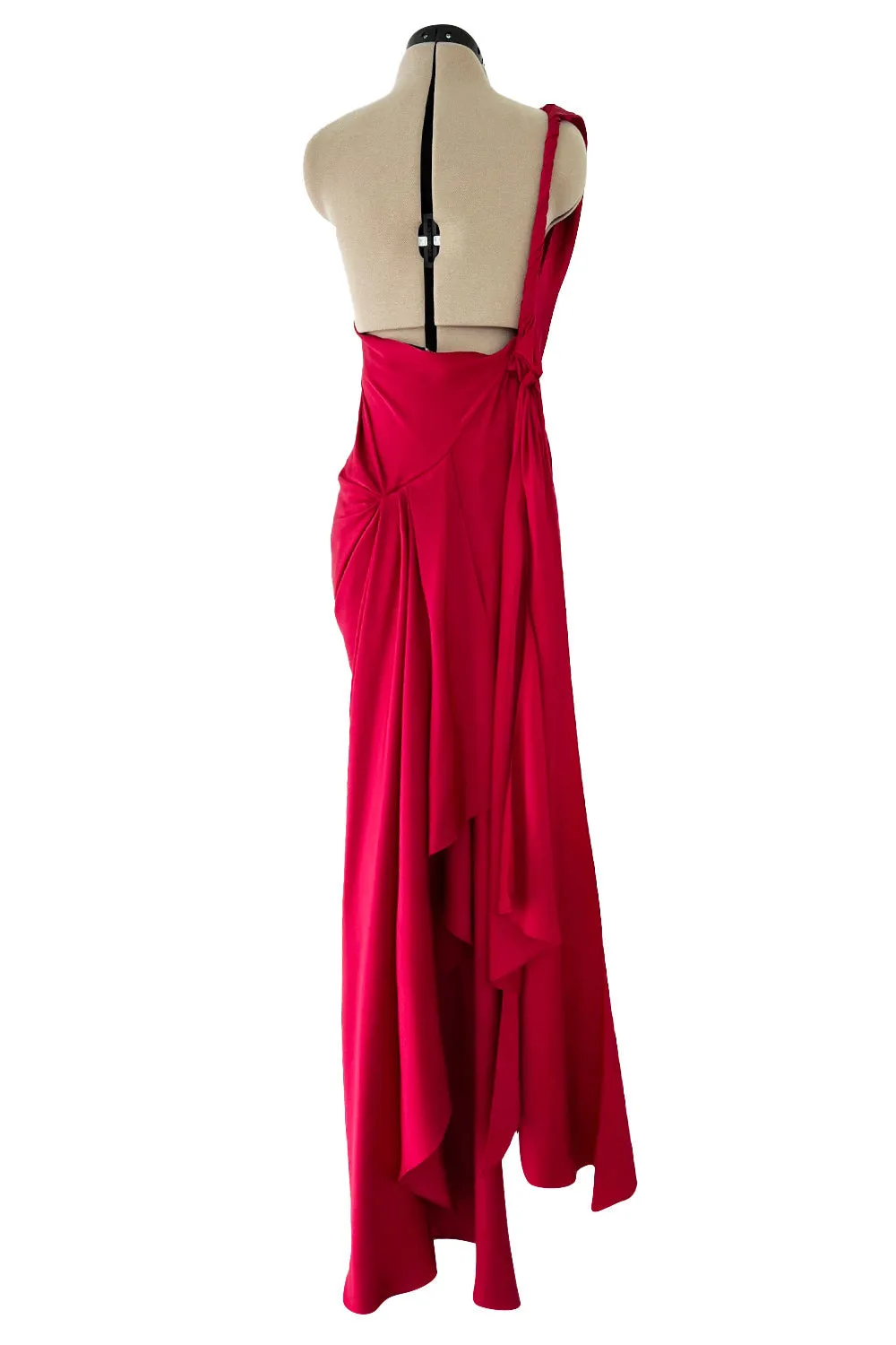 Gorgeous Pre-Fall 2010 Yves Saint Laurent by Stefano Pilati Red Bias Cut One Shoulder Dress