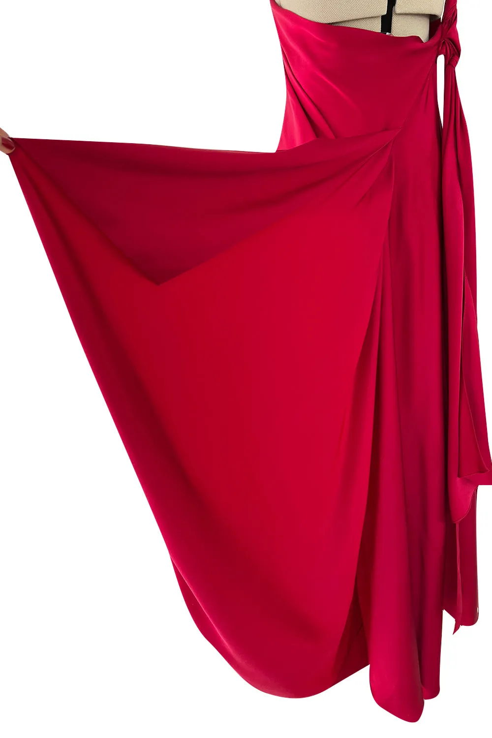 Gorgeous Pre-Fall 2010 Yves Saint Laurent by Stefano Pilati Red Bias Cut One Shoulder Dress