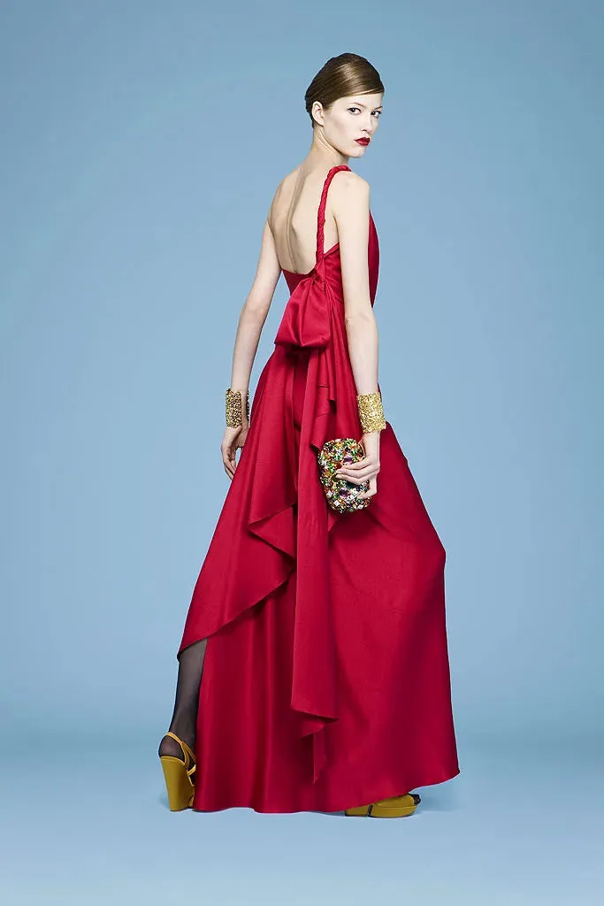 Gorgeous Pre-Fall 2010 Yves Saint Laurent by Stefano Pilati Red Bias Cut One Shoulder Dress