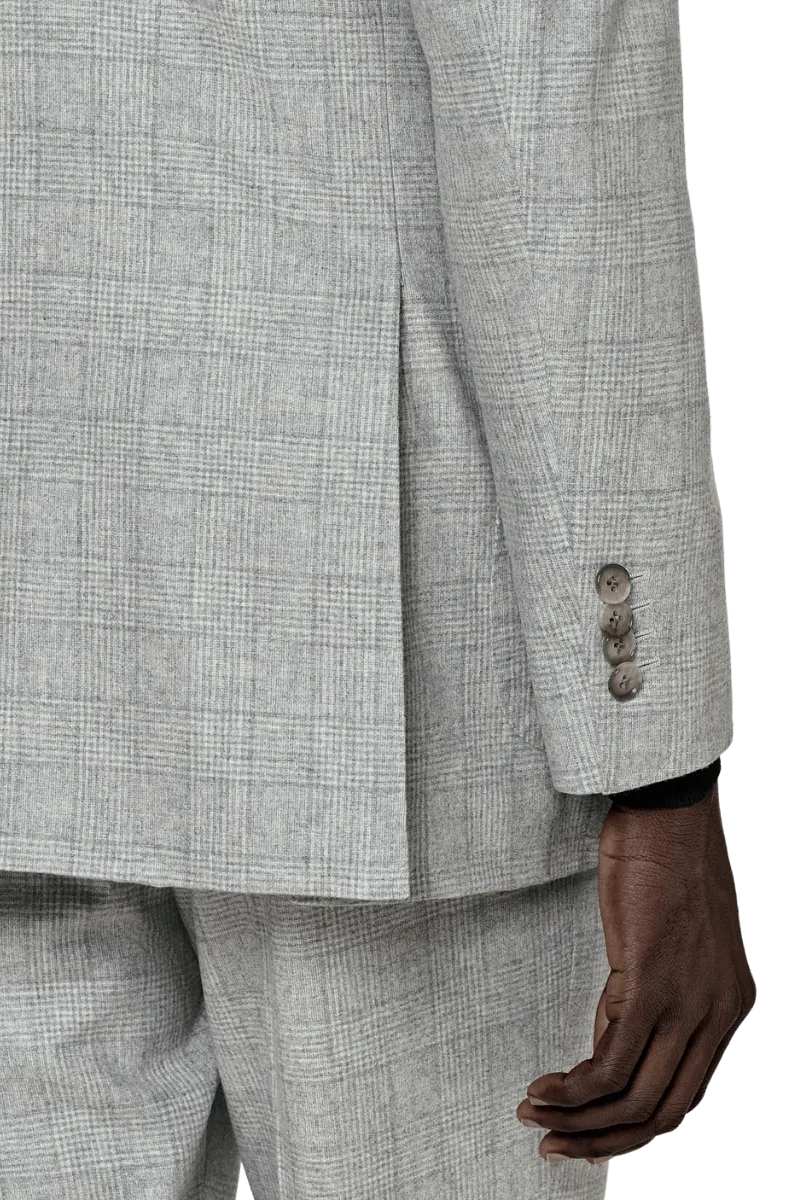 Grey Wool Double Breasted 2-Piece Suit