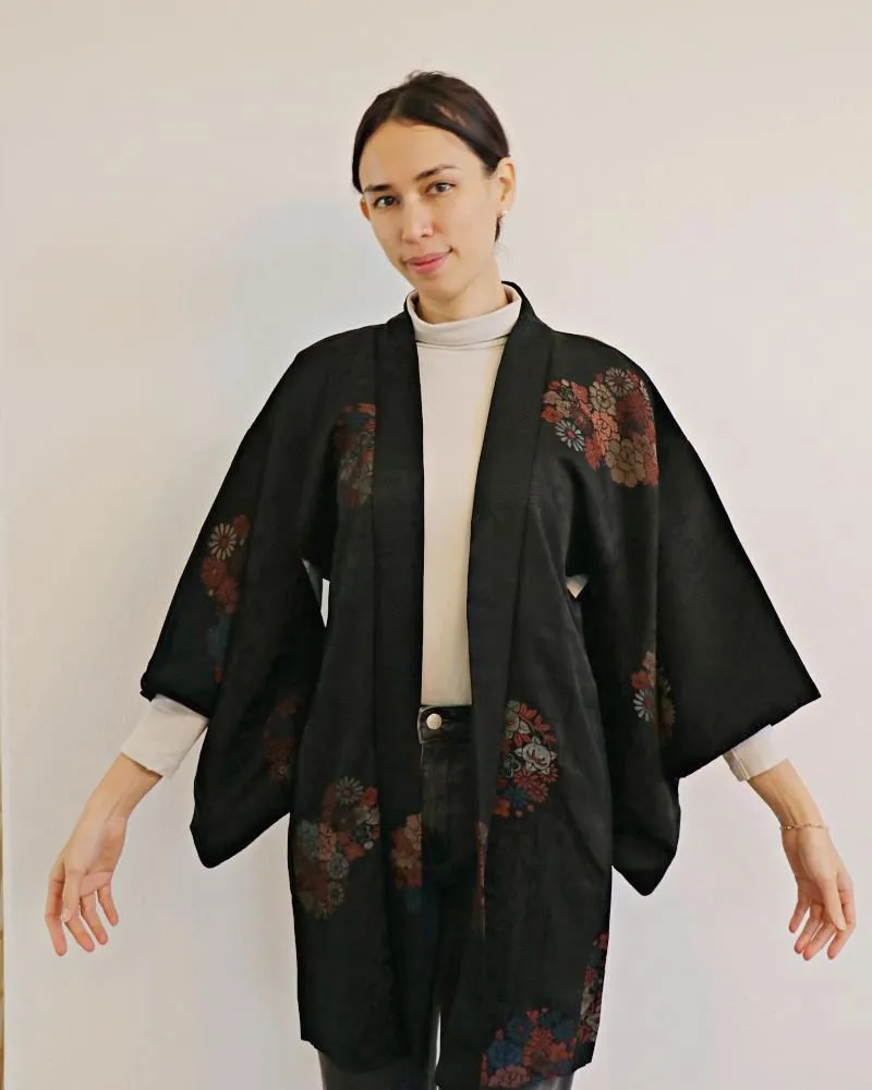 Hanabira symphony Black Haori Kimono Jacket