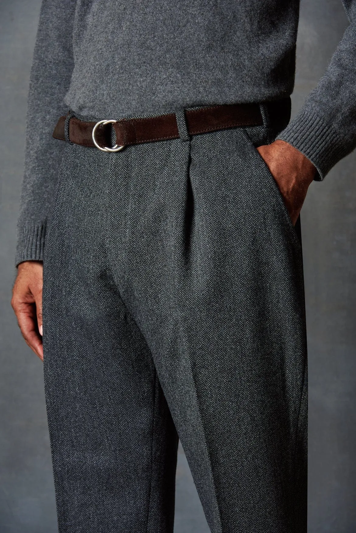 Herringbone Tweed Trouser