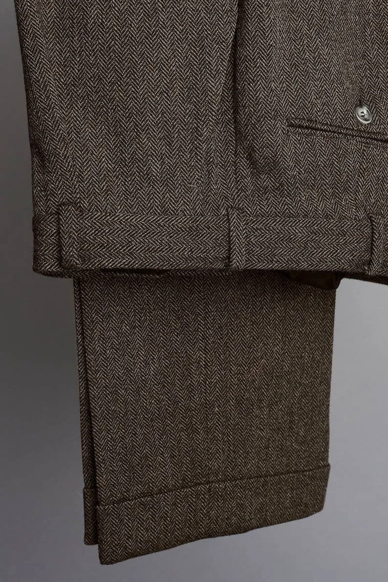 Herringbone Tweed Trouser