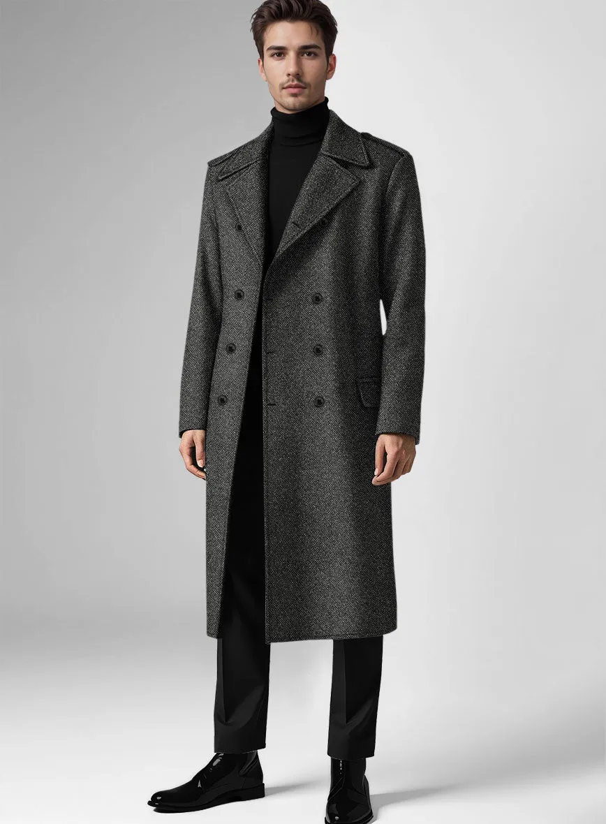 Highlander Heavy Gray Bedford Tweed GQ Overcoat