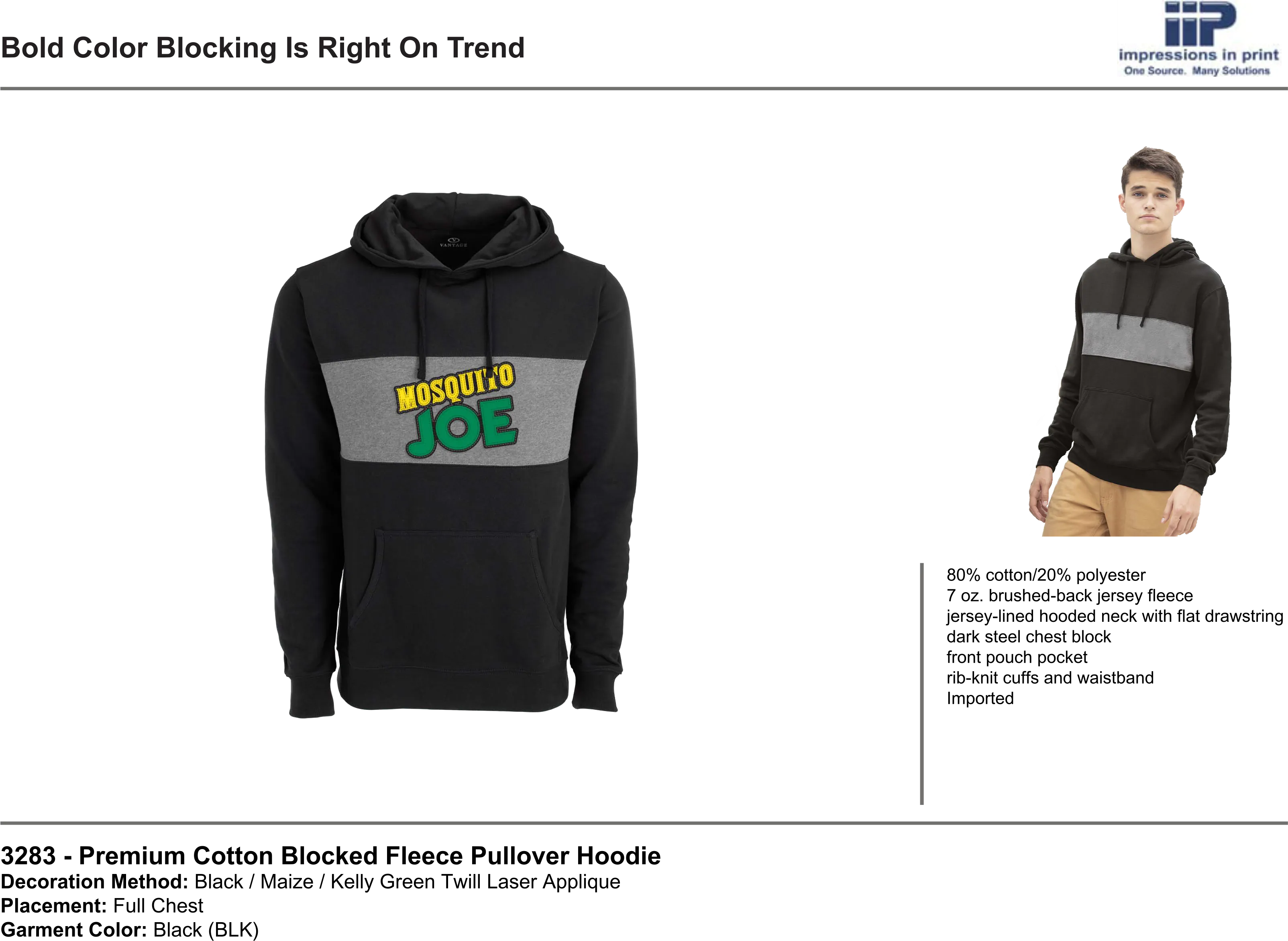 Hoody with Logo Applique - CLOSEOUT