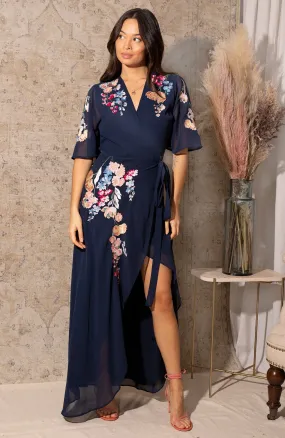 Hope & Ivy Gisela Navy Dress