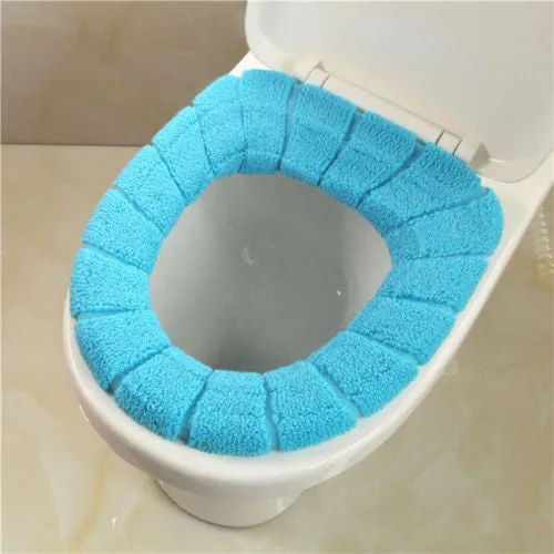 Hot Soft Toilet Seat Cover Cute Lid Top Warmer Washable Bathroom Product