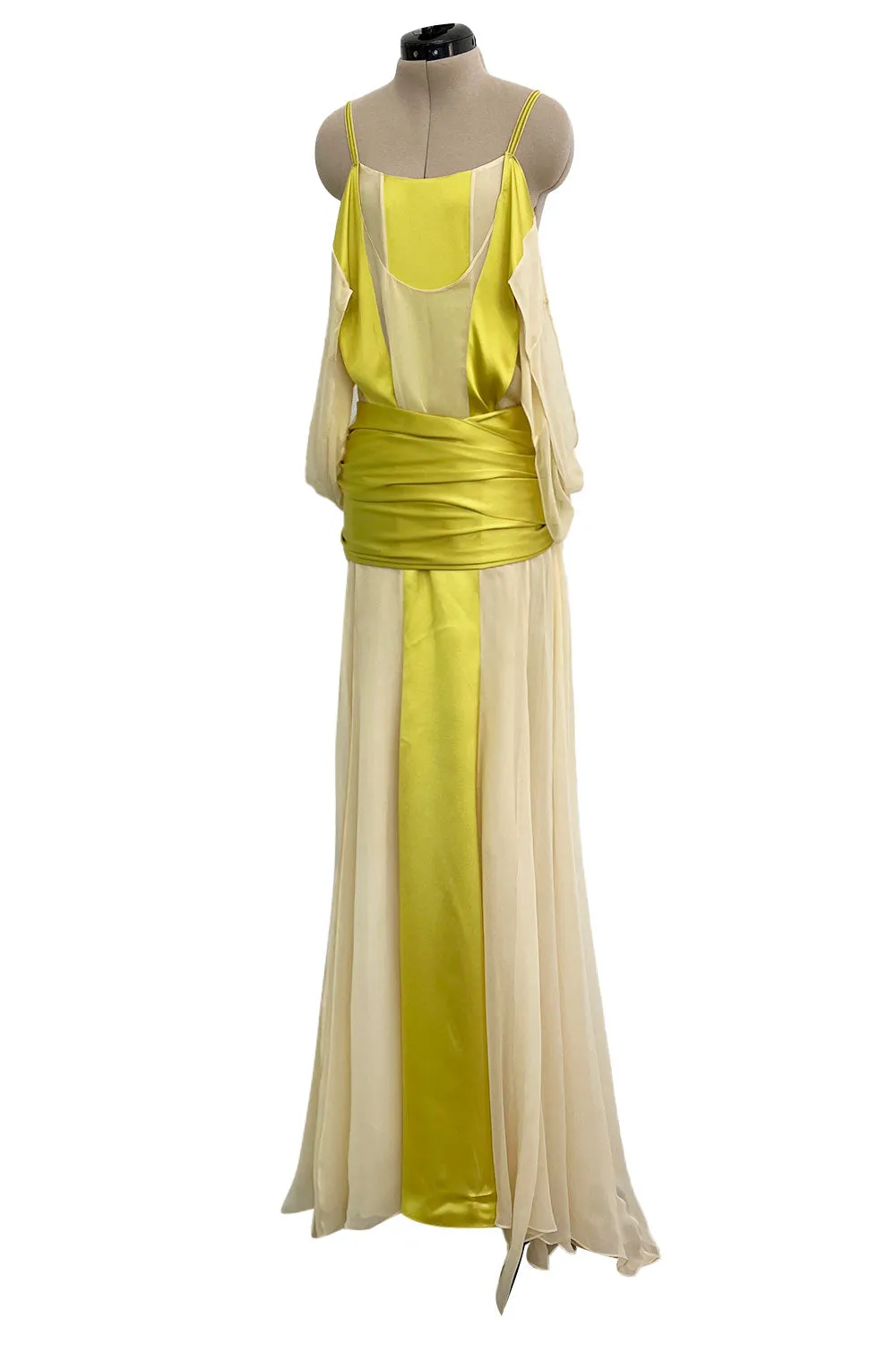 Important Spring 2004 Yves Saint Laurent by Tom Ford Runway & Ad Campaign Silk Dress