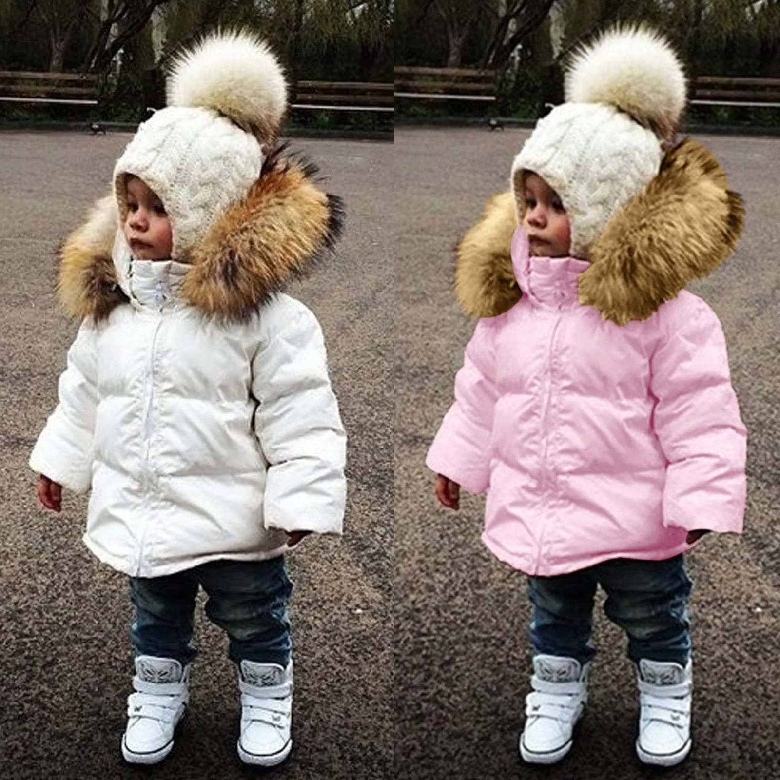 Infant Coat Jacket Snowsuit Hooded Winter Girls Boys Padded Jacket