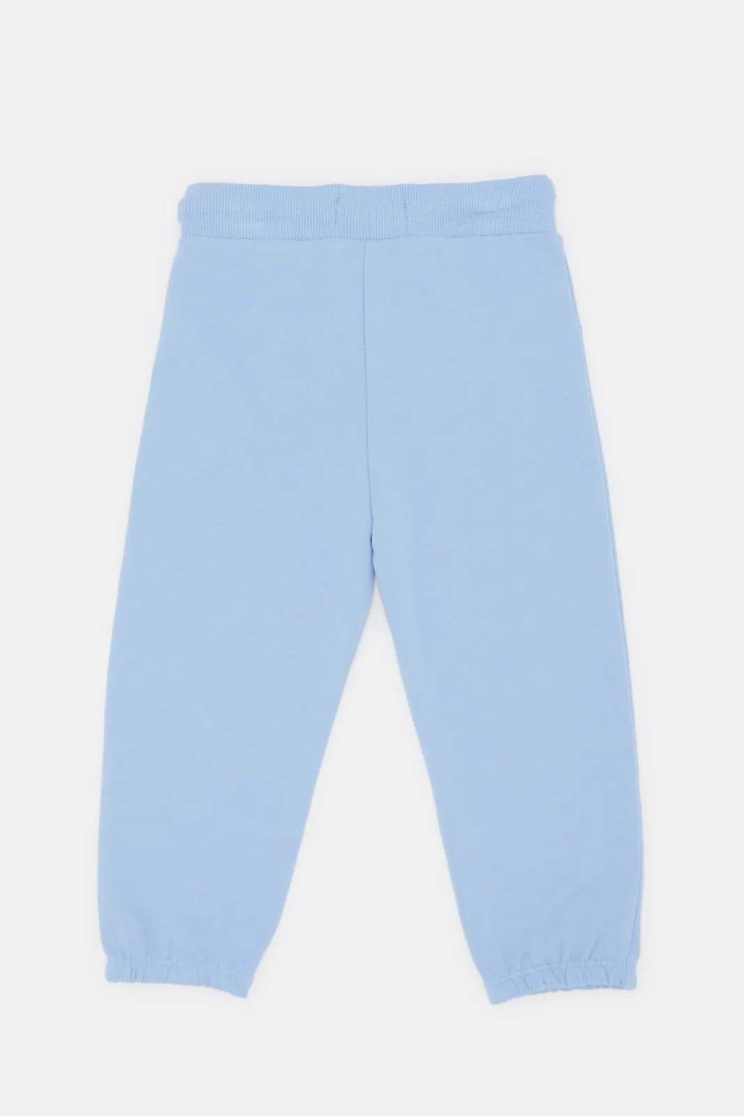 Infant Girls Blue Solid Active Pants