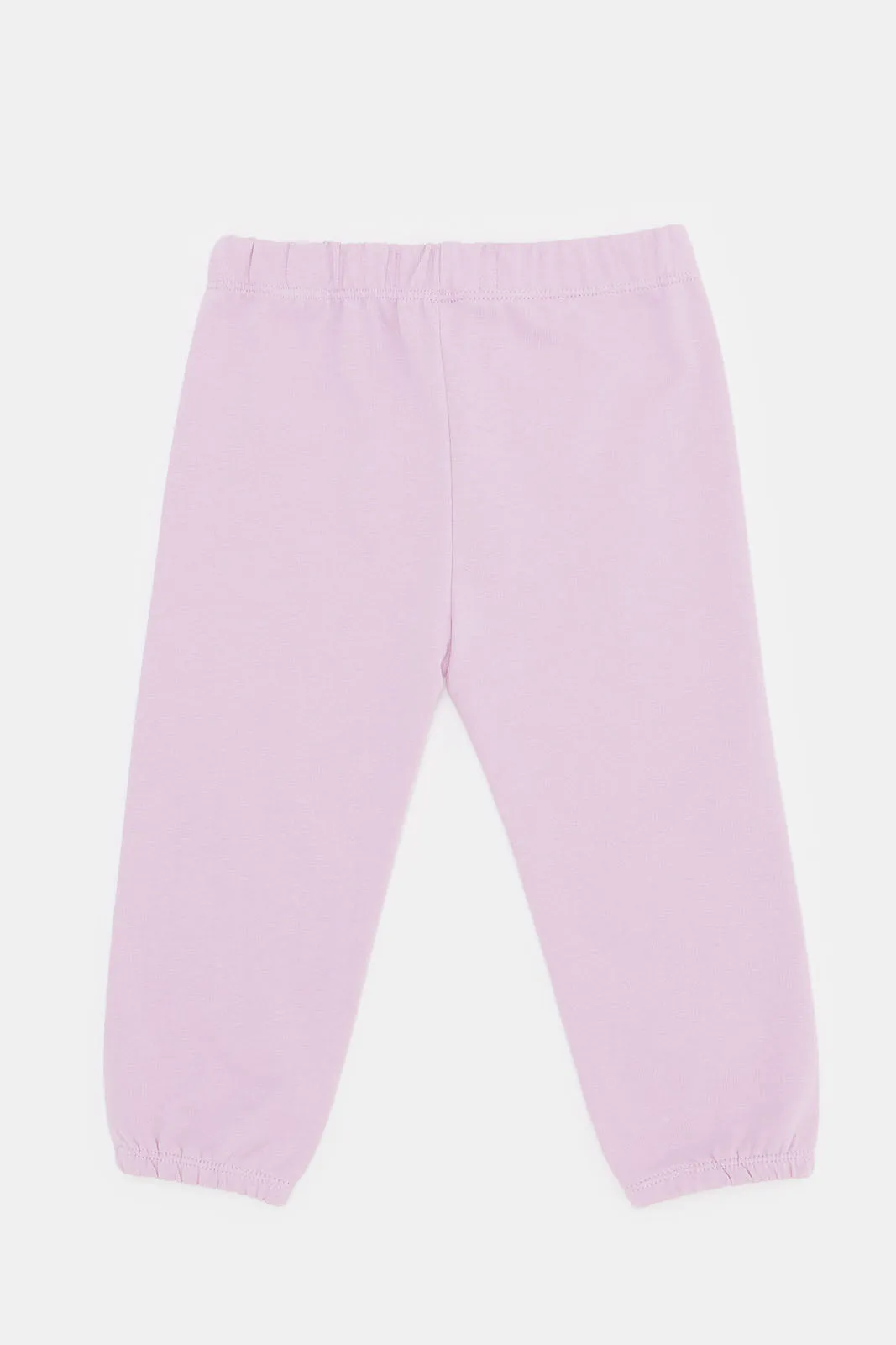 Infant Girls Pink Plain Active Pants