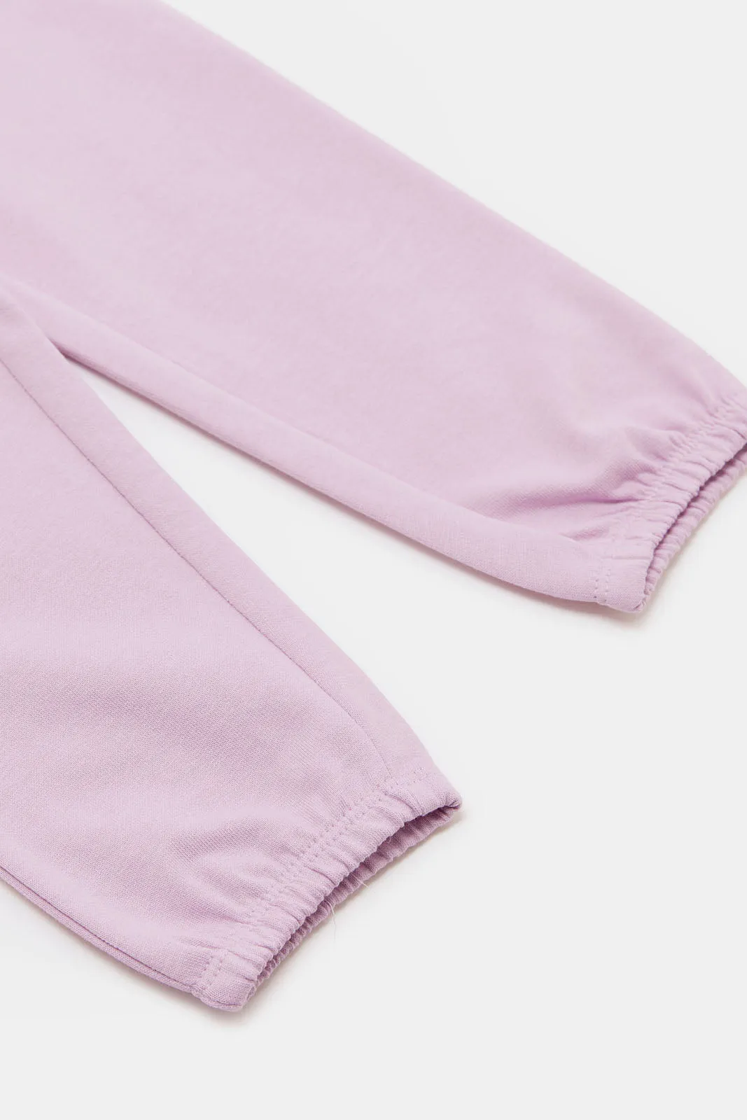 Infant Girls Pink Plain Active Pants