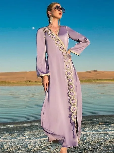 Ishtar Purple Wrap Dress | Mandala