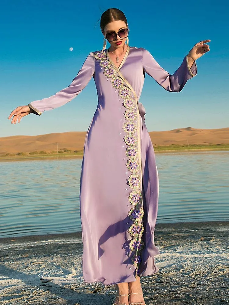 Ishtar Purple Wrap Dress | Mandala