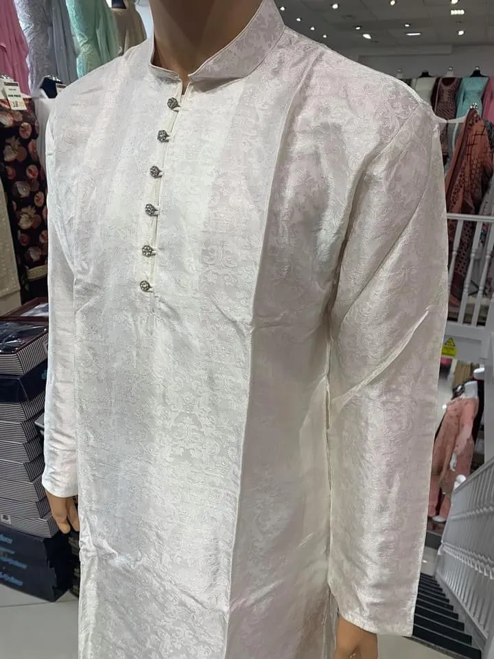 Ivory Men's Simple Kurta Pyjama