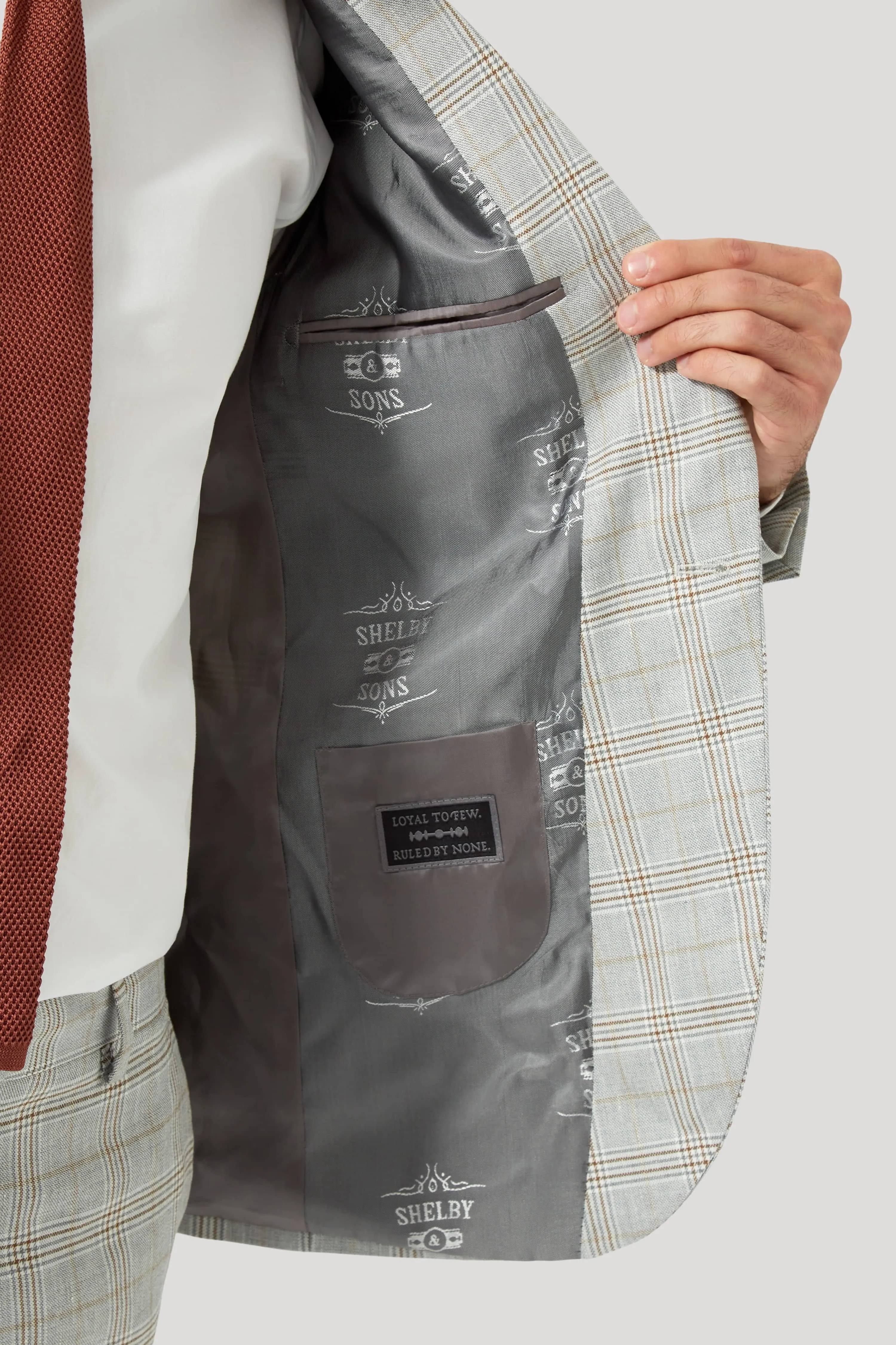 Jessop Slim Fit Grey Linen Jacket - ARCHIVE