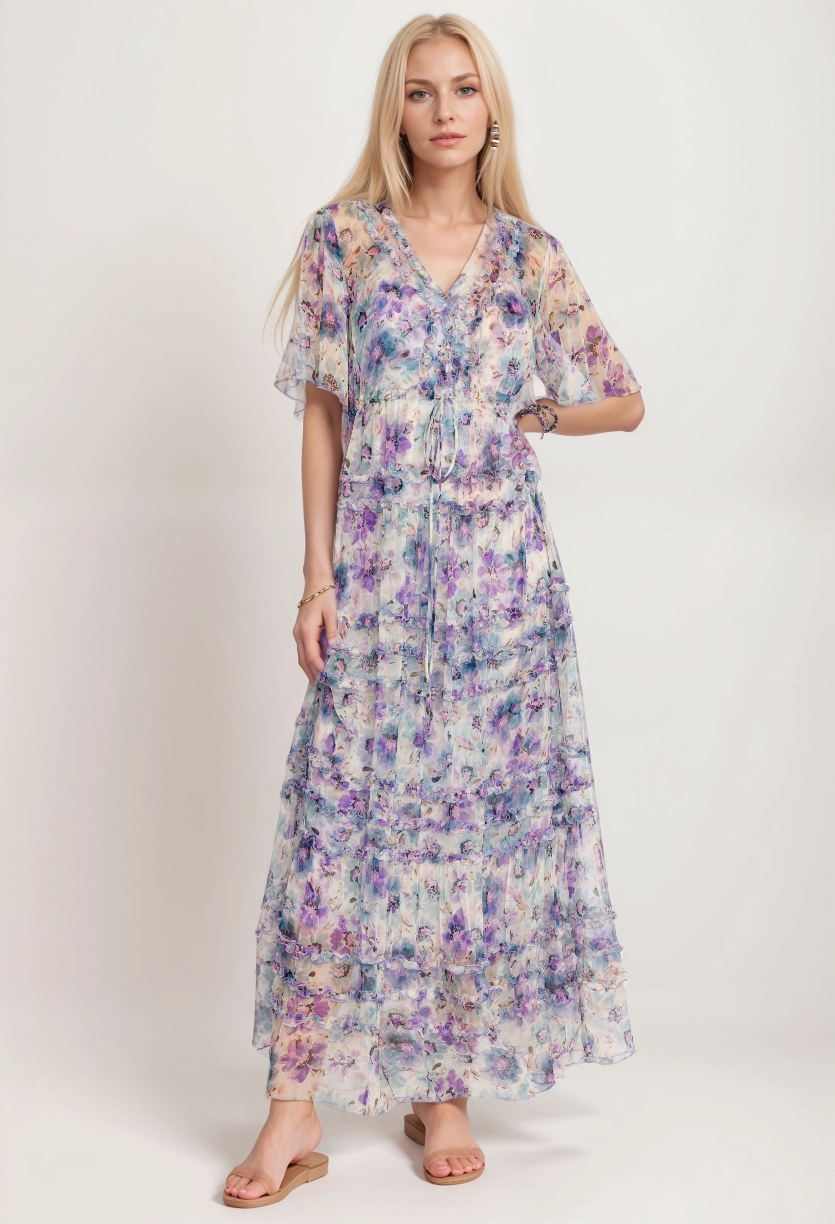 Johnny Was Jade Glinda Silk Maxi Dress L33124 Boho Chic