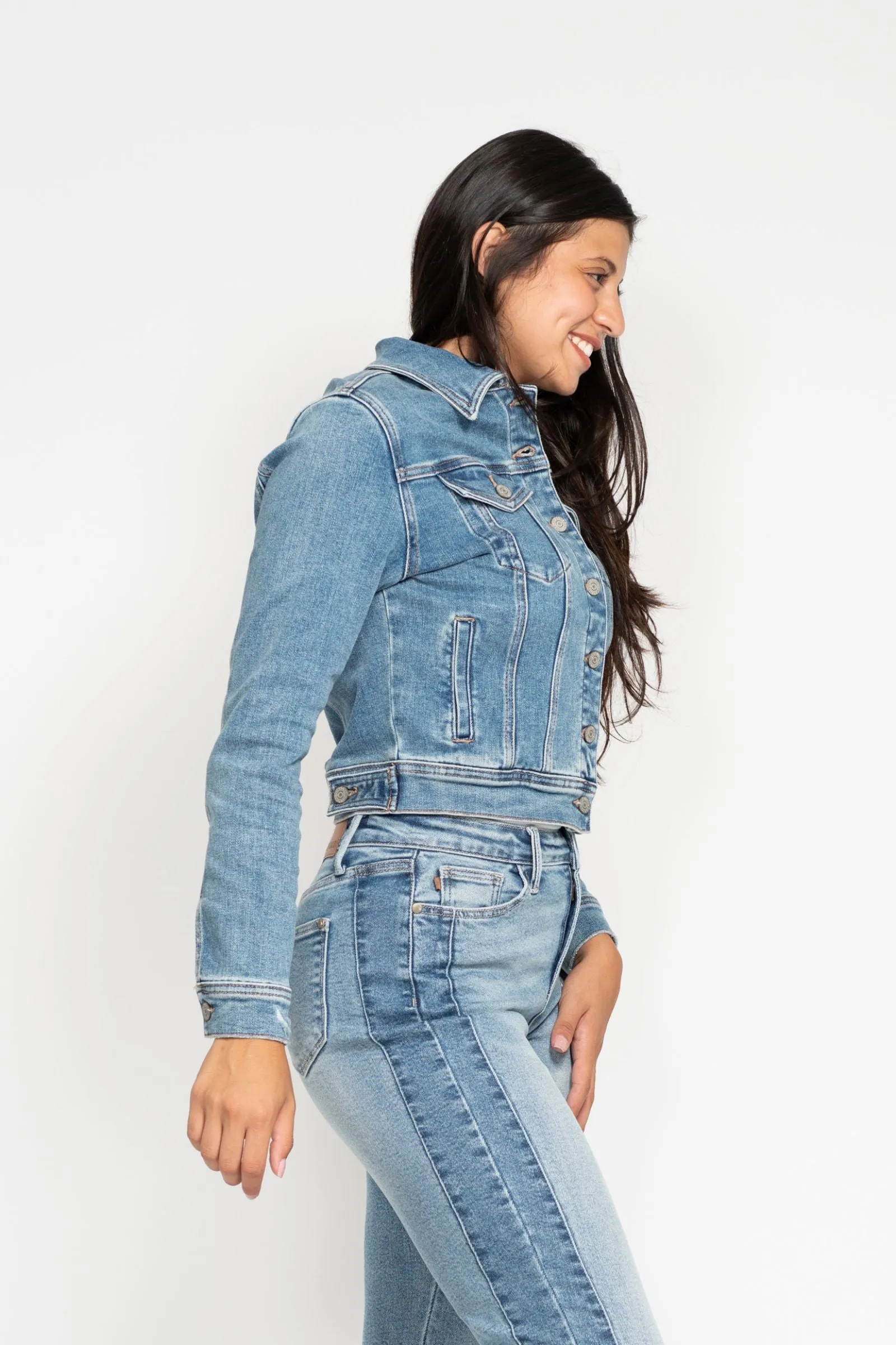 Judy Blue Classic Vintage Wash Denim Jacket 7877