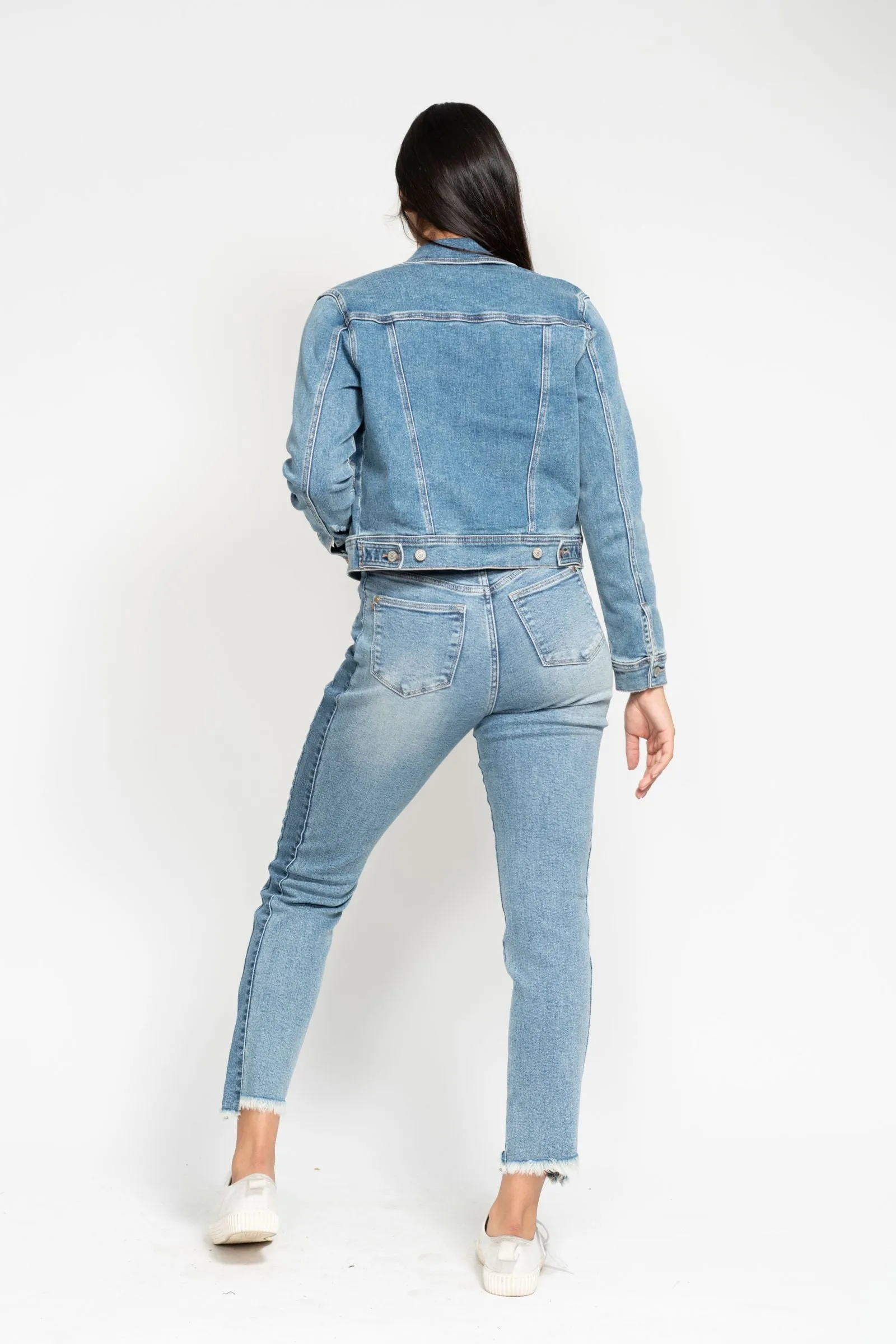 Judy Blue Classic Vintage Wash Denim Jacket 7877