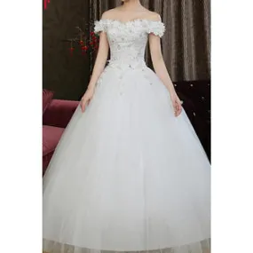 Ketty More Women Flower Lace Ball Gown Wedding Dress-KMWDC2821