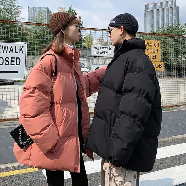 [Korean Style] 4 Color Twill Unisex Short Parkas