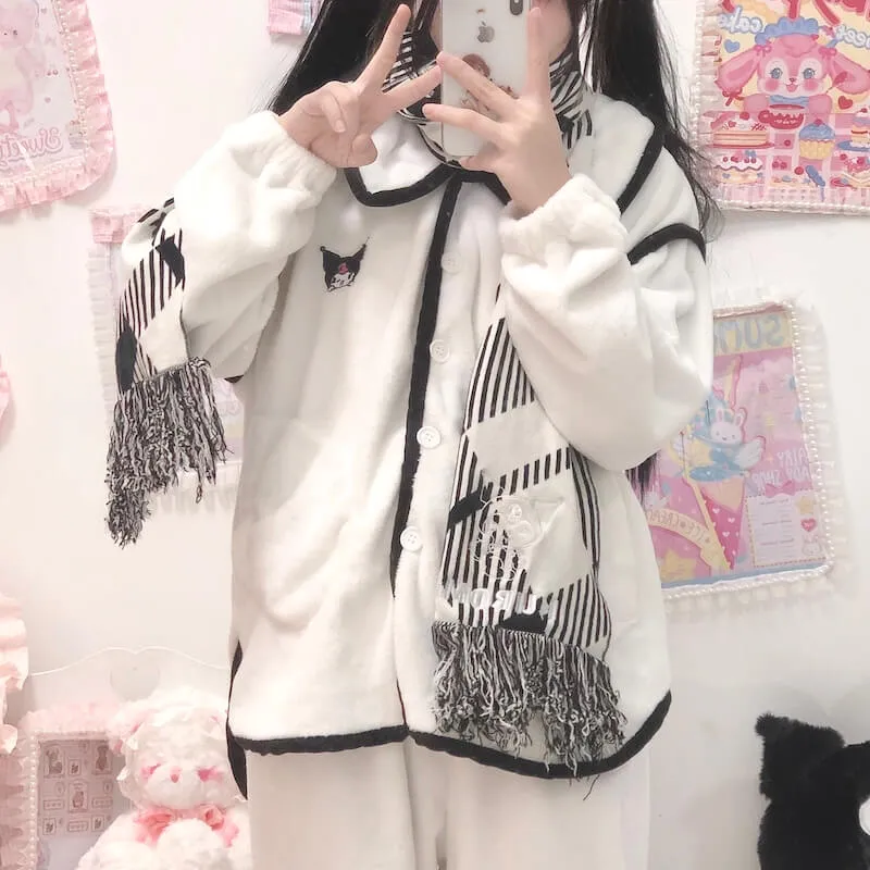 Kuro Black White Scarf