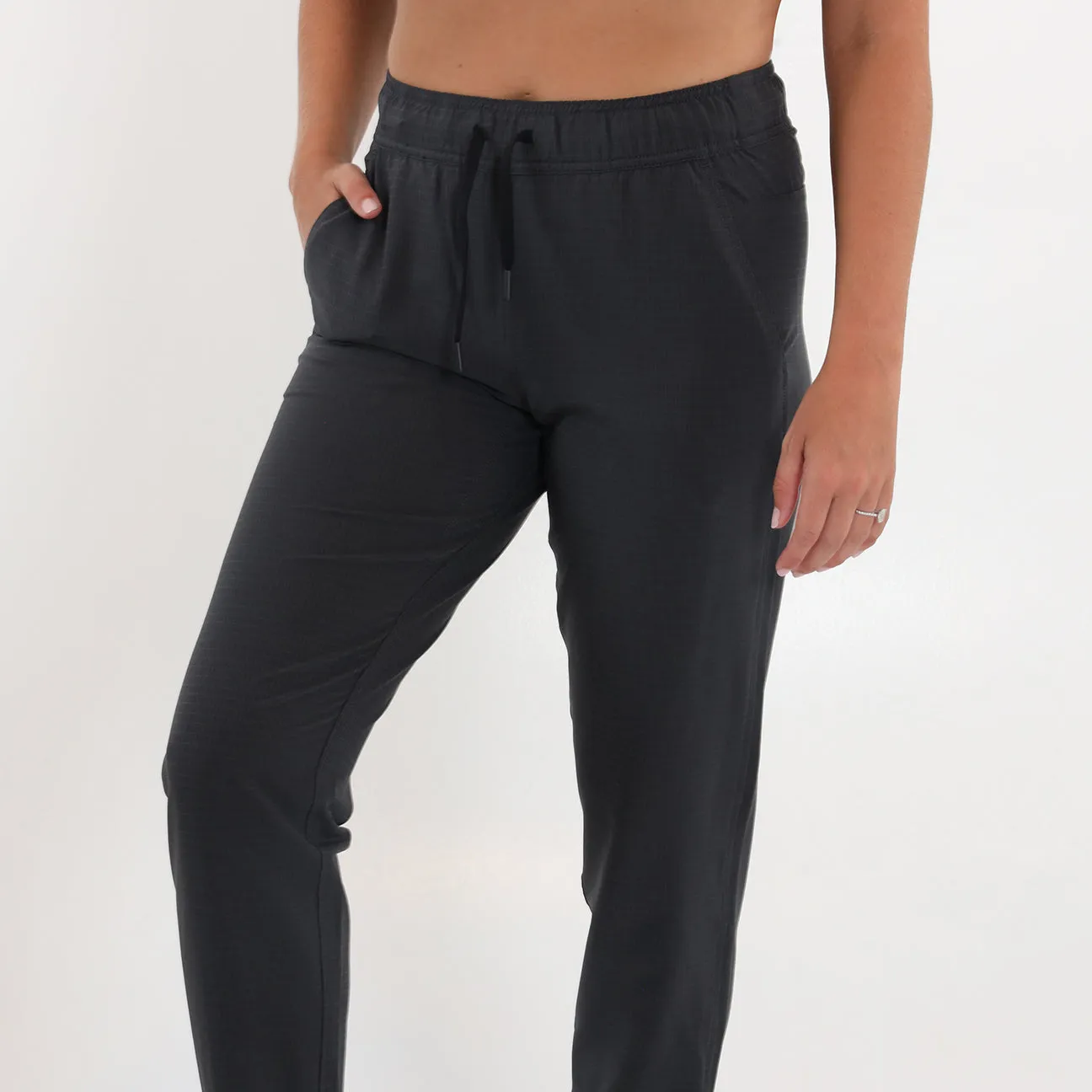 Ladies Solution Jogger - Black Heather - Petite