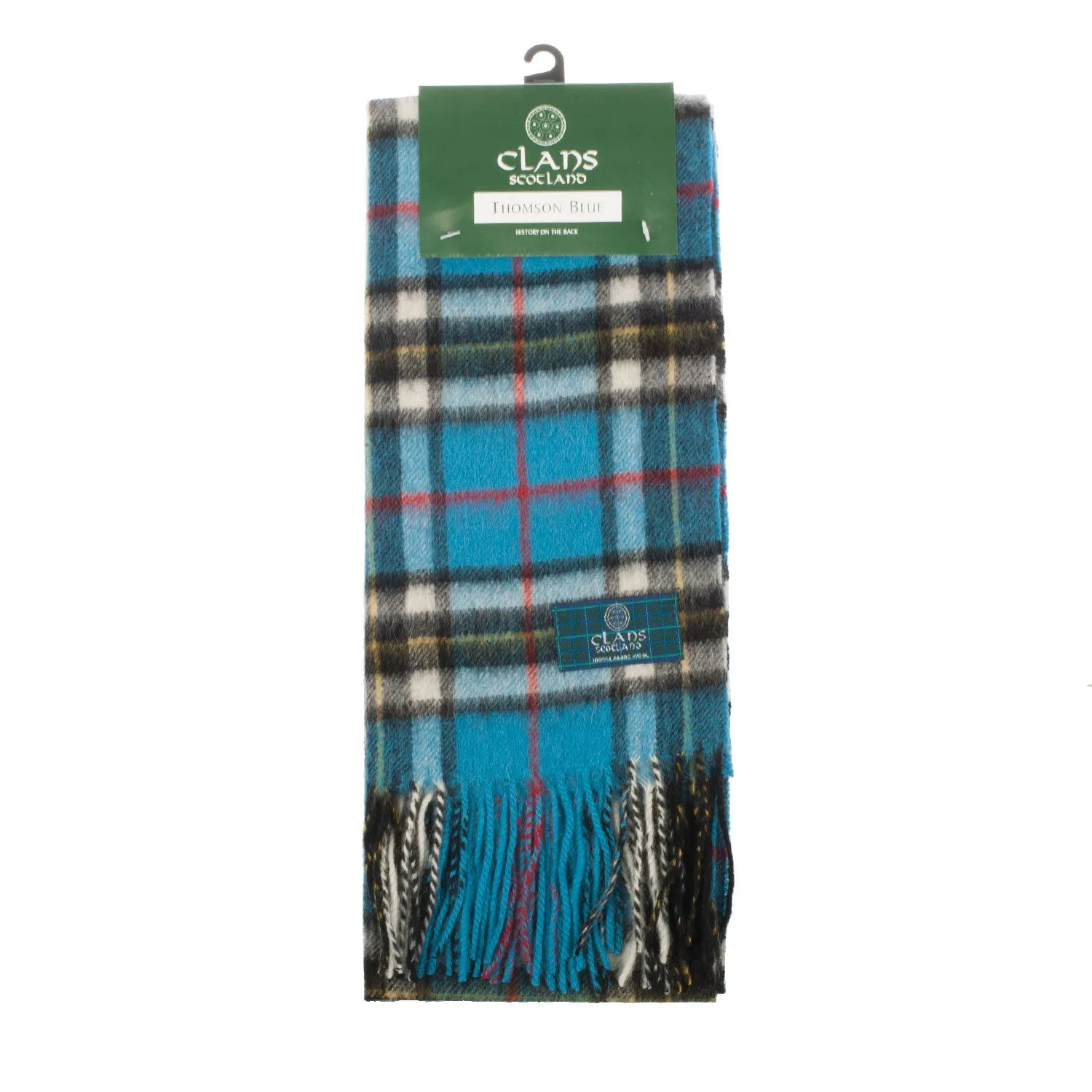 Lambswool Scottish Tartan Clan Scarf  Thomson Blue