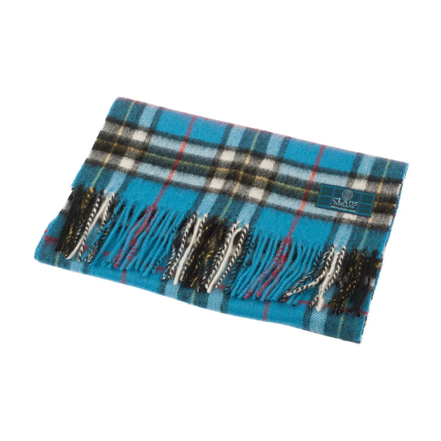 Lambswool Scottish Tartan Clan Scarf  Thomson Blue