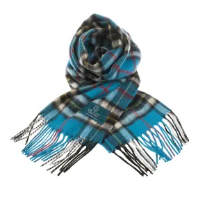 Lambswool Scottish Tartan Clan Scarf  Thomson Blue