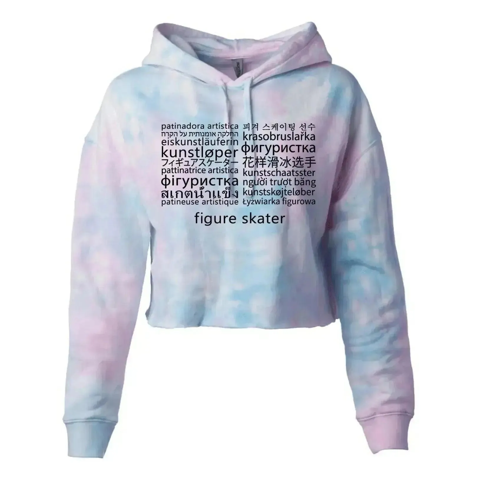 Languages Cotton Candy Hooded Crop